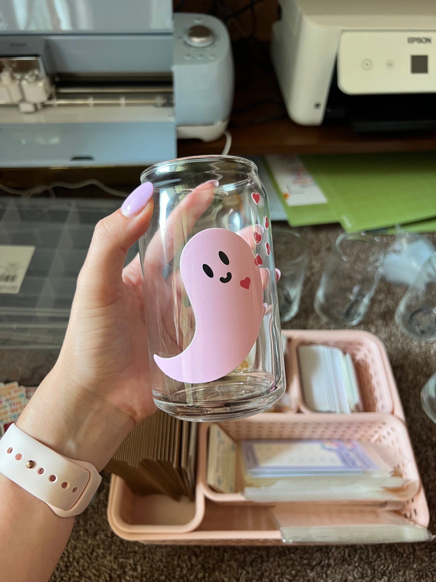 Lover ghost glass can