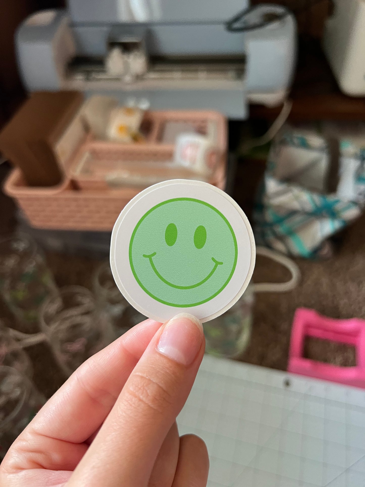 Happy face stickers