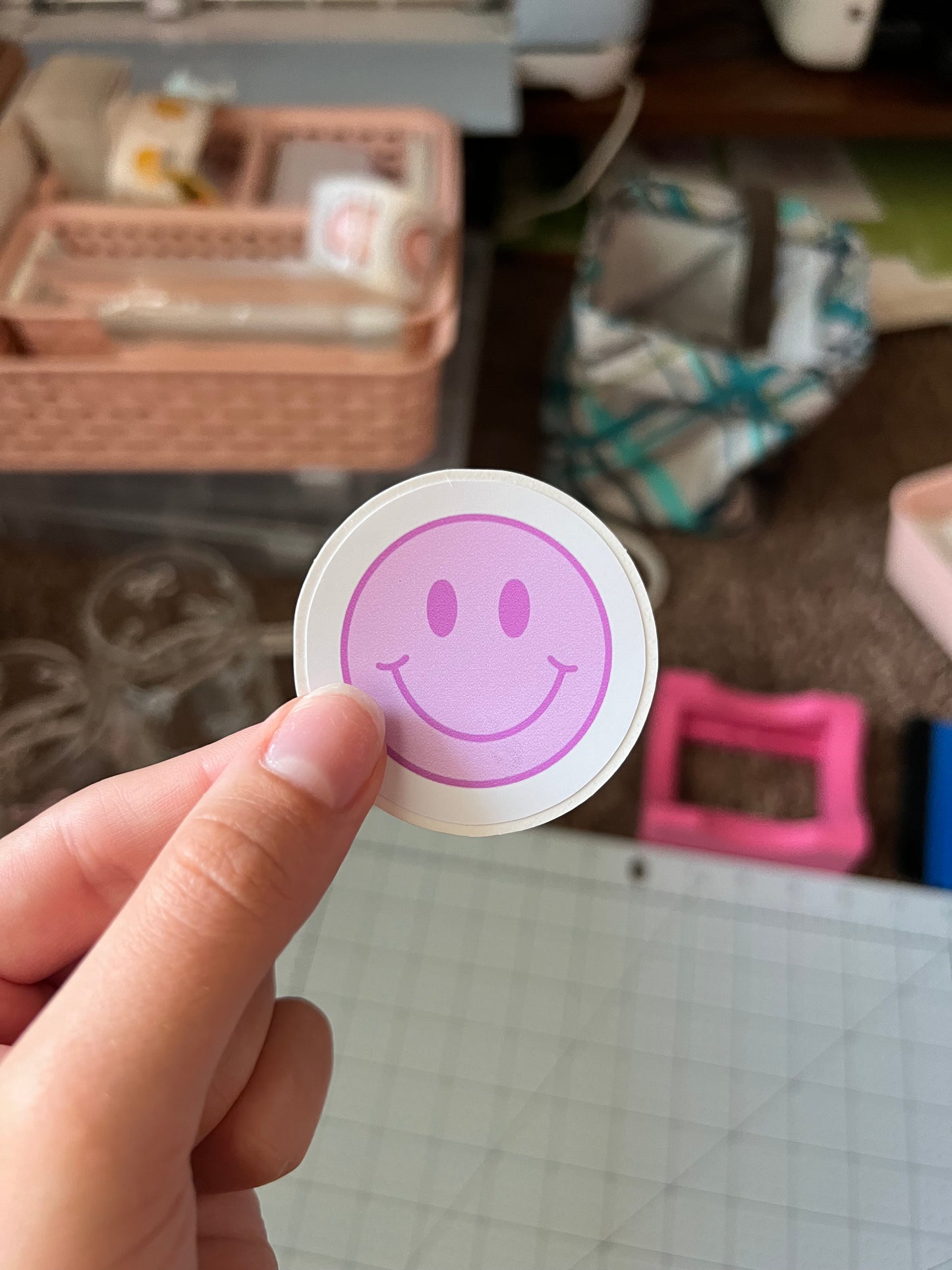 Happy face stickers