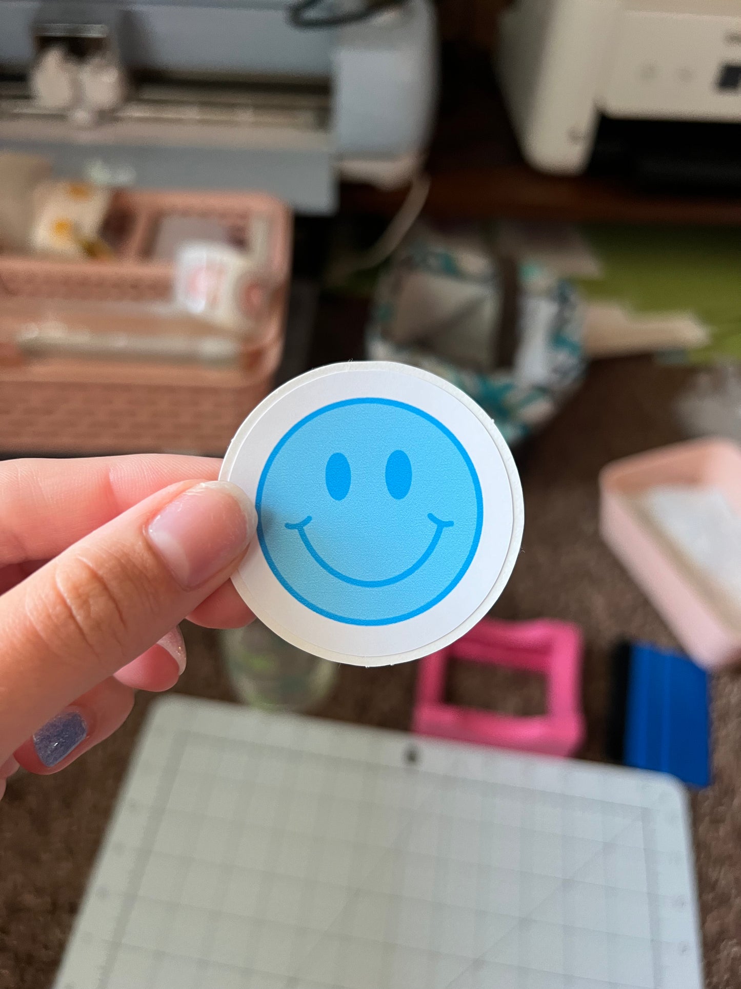 Happy face stickers