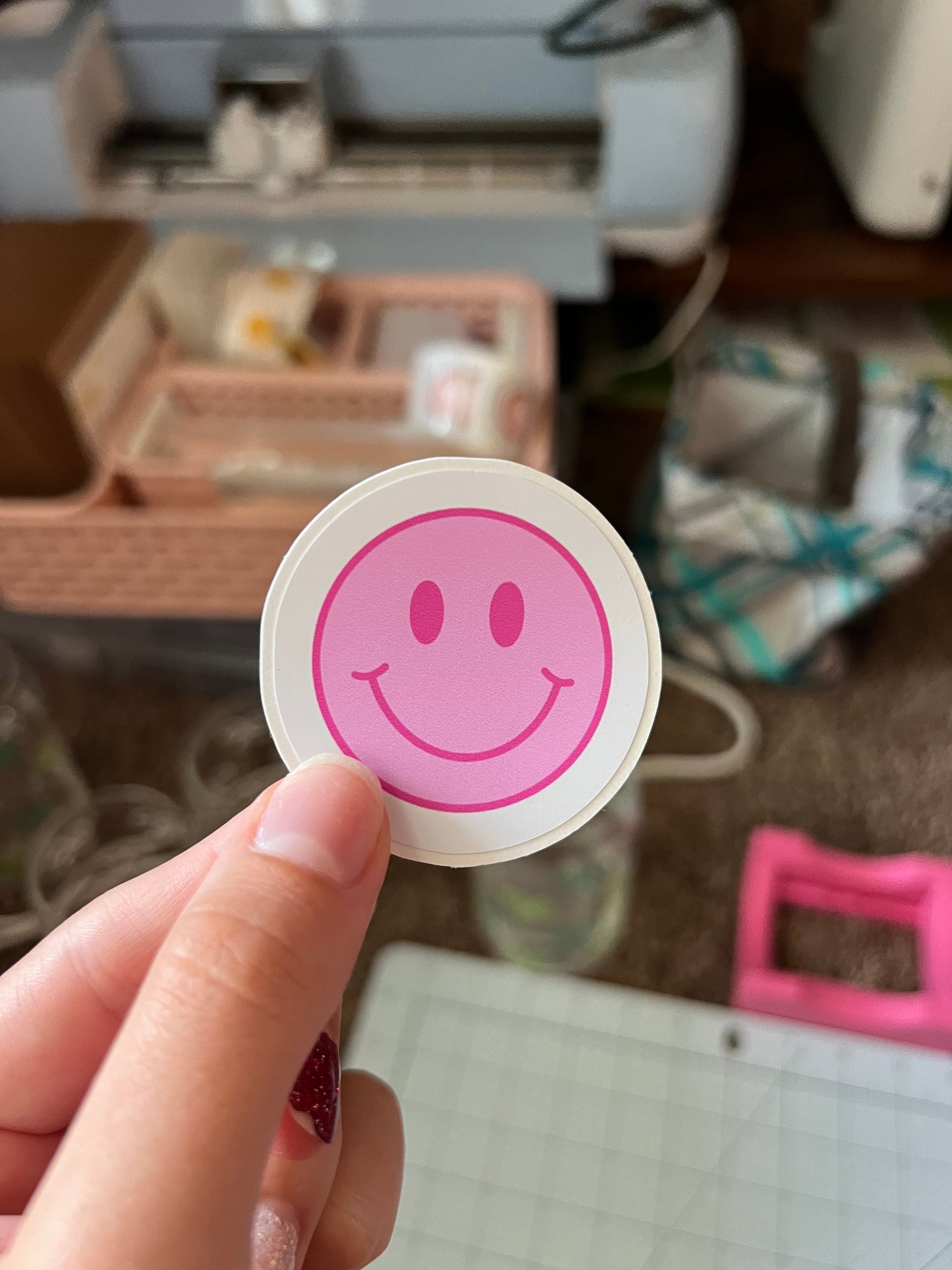 Happy face stickers